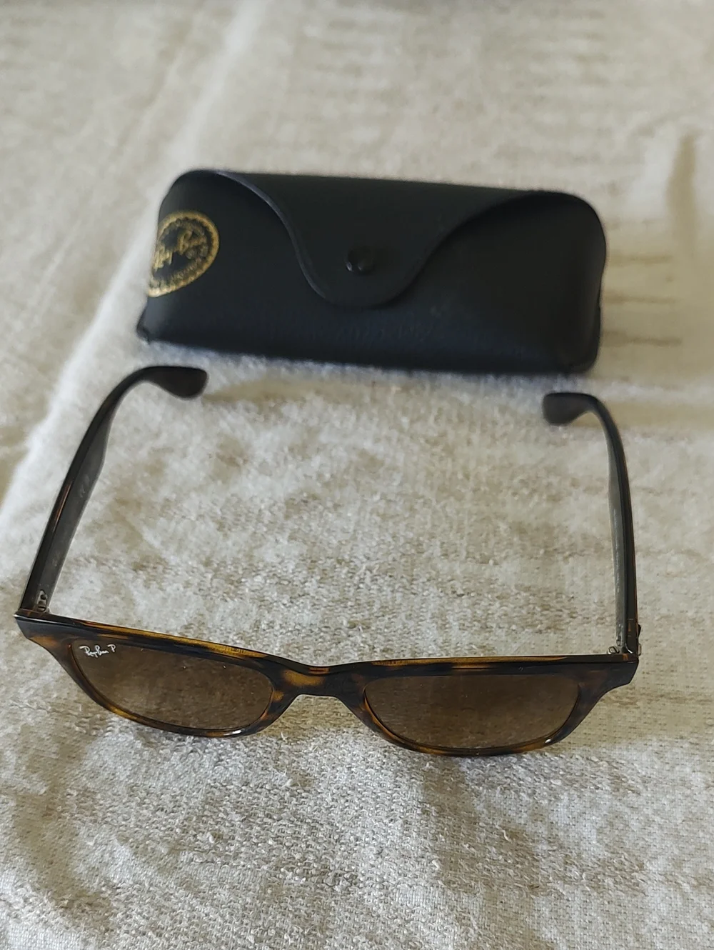 Ray-Ban Men’s Tortoiseshell Sunglasses with Brown Lenses Polarized